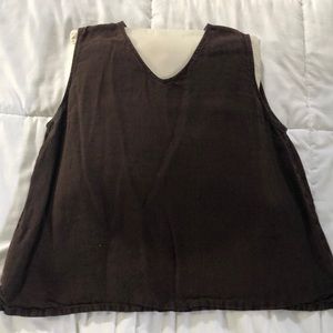 Linen Chocolate Sleeveless Top